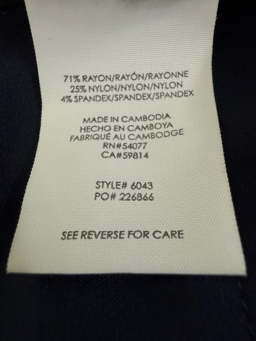 Cabi "Keen" Cropped Slight Kick-Flare-Navy Blue Trousers Size 2 EUC - Picture 10 of 15